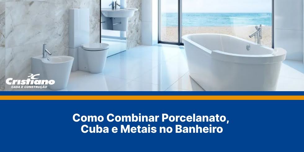 Como Combinar Porcelanato, Cuba e Metais no Banheiro Como Combinar Porcelanato, Cuba e Metais no Banheiro